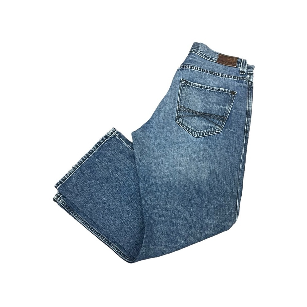 Express Boot Cut Loose Fit Regular Rise Denim Blue Jeans Men W34 L30 Distressed